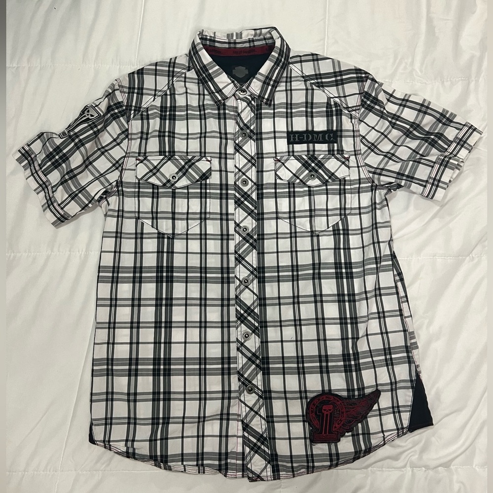 Men’s Harley Davidson Button Down Shirt Size Large
